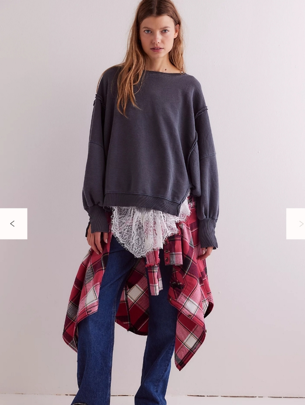 Free People We The Free Black Camden Sweatshirt | Size Medium